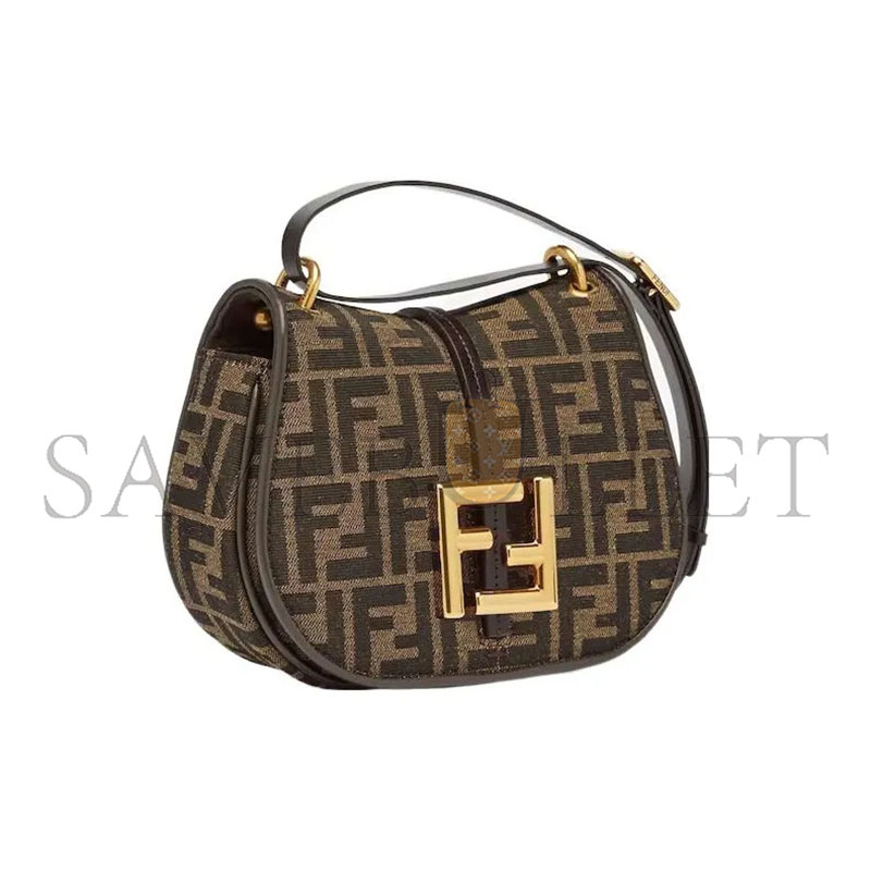 FENDI C'MON SMALL FABRIC BROWN 8BS082AQ08F1MJE (21*20*6.5)